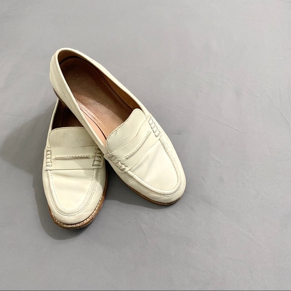 Madewell White Leather Flats 7 - Picture 9 of 10